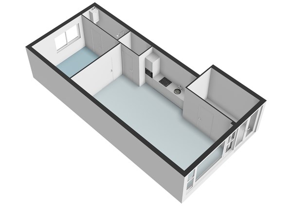 Floorplan - Oosteinderweg 413A1, 1432 BH Aalsmeer